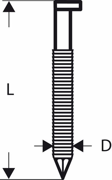 Klinec – páskovaný, s hlavickou v tvare písmena D SN34DK 90R 3,1 mm, 90 mm, lesklé, ryhované