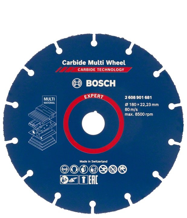 EXPERT Carbide Multi Wheel Cutting Disc 180 mm, 22.23 mm - 2608901681 - Rezací kotúč