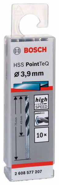 Skrutkovitý vrták HSS PointTeQ 3,9 mm